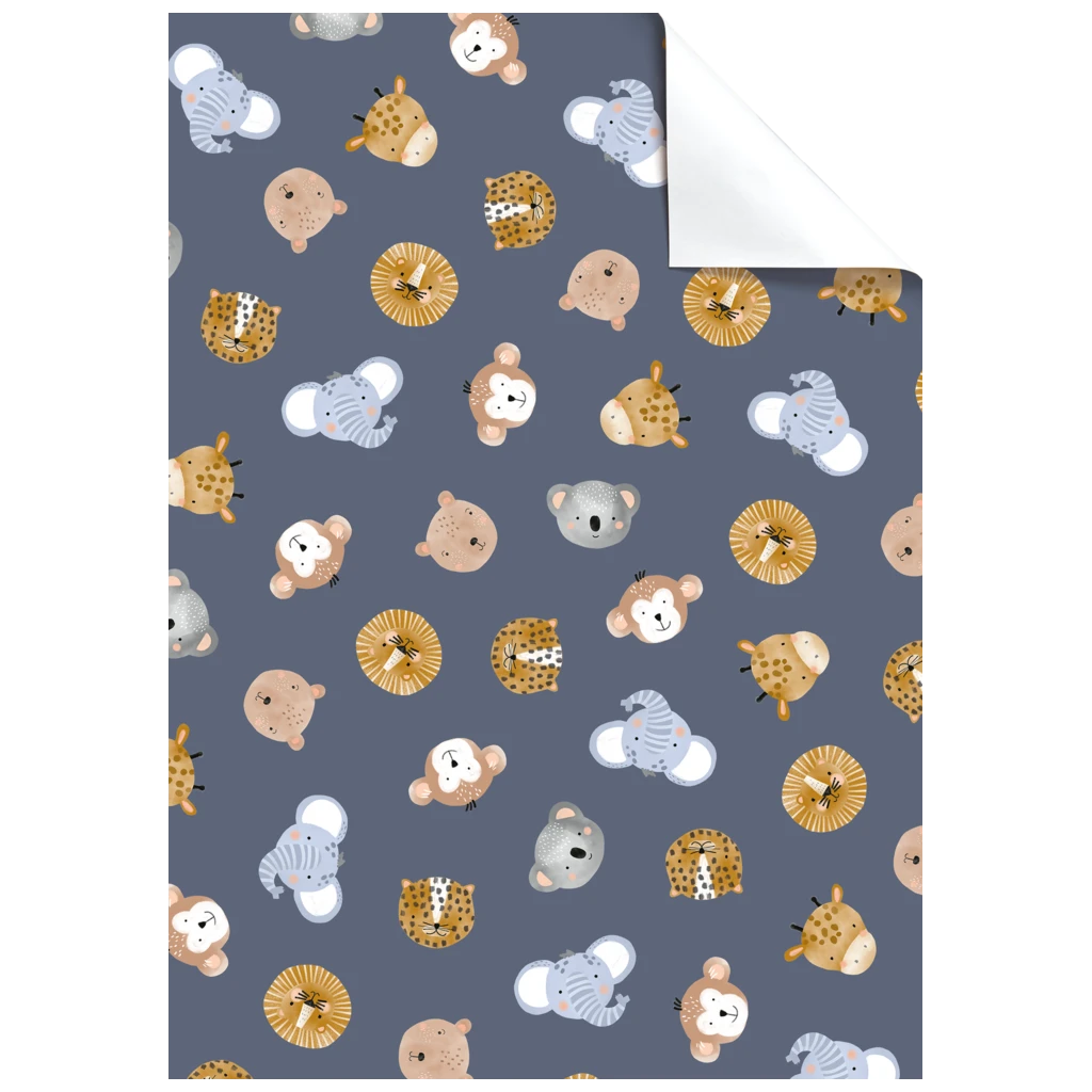 Geschenkpapier-Bogen „Buba“ | 50×70 cm, 70 g/m², blauviolett