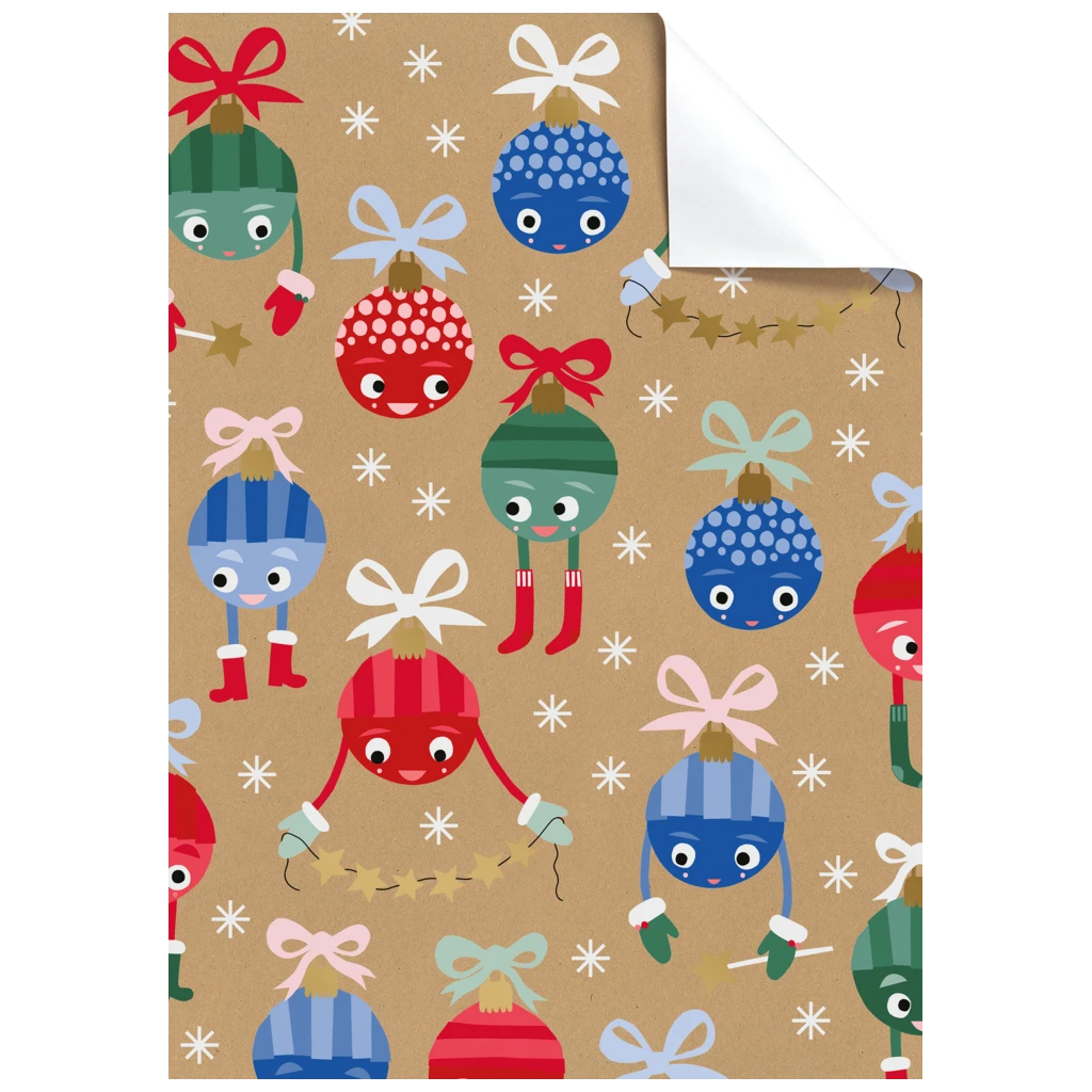 Feuille de papier cadeau « Tilda » | 100×70 cm, 70 g/m², marron