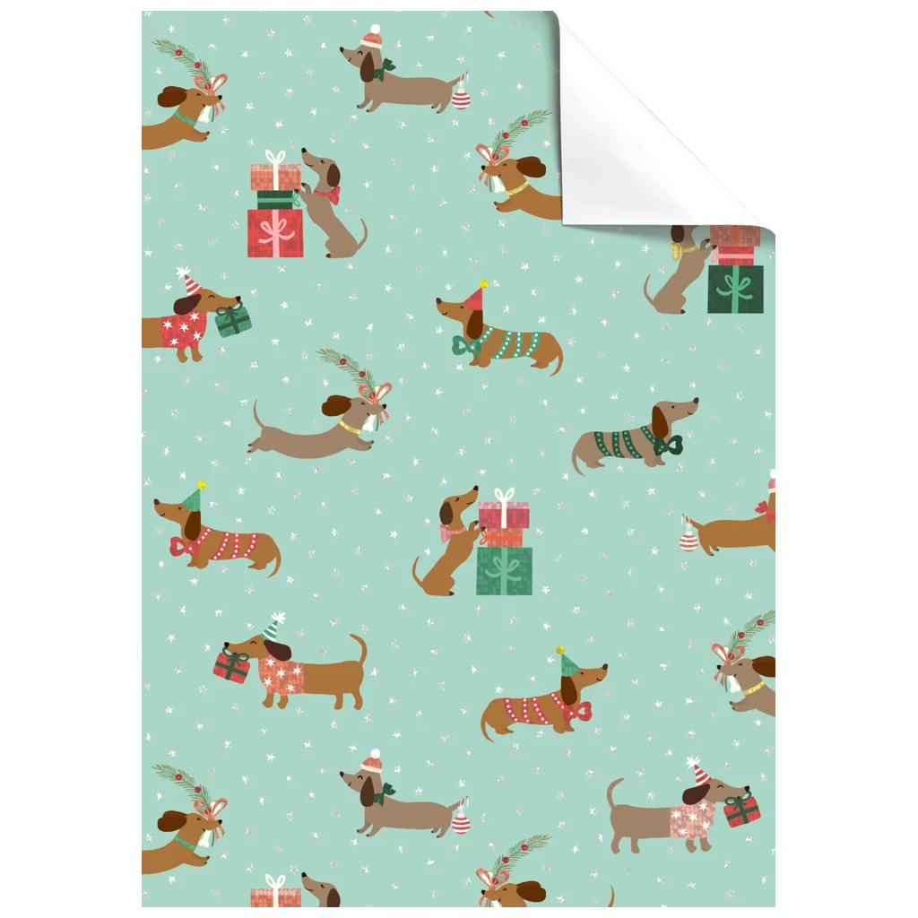 Geschenkpapier-Bogen „Bo“ | 100×70 cm, 76 g/m², mint