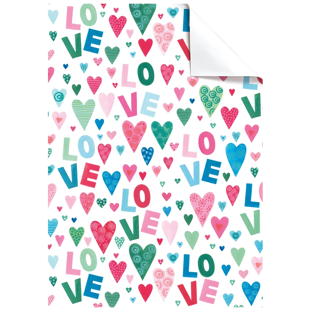 Geschenkpapier-Bogen „Hanni“ | 100×70 cm, 80 g/m², weiß