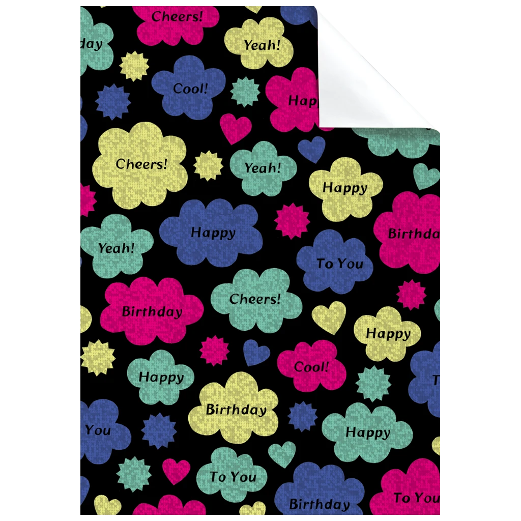 Papier cadeau « Jorin » | 100×70 cm, 76 g/m², noir