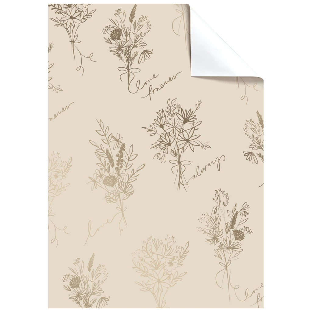 Papier cadeau « Kaleo » | 100×70 cm, 76 g/m², beige