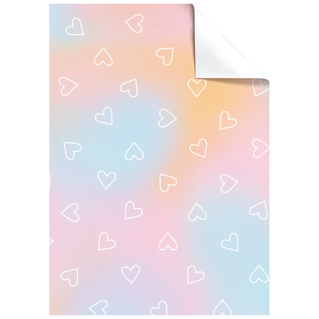 Papier cadeau « Kayla » | 100×70 cm, 76 g/m², multicolore, pastel