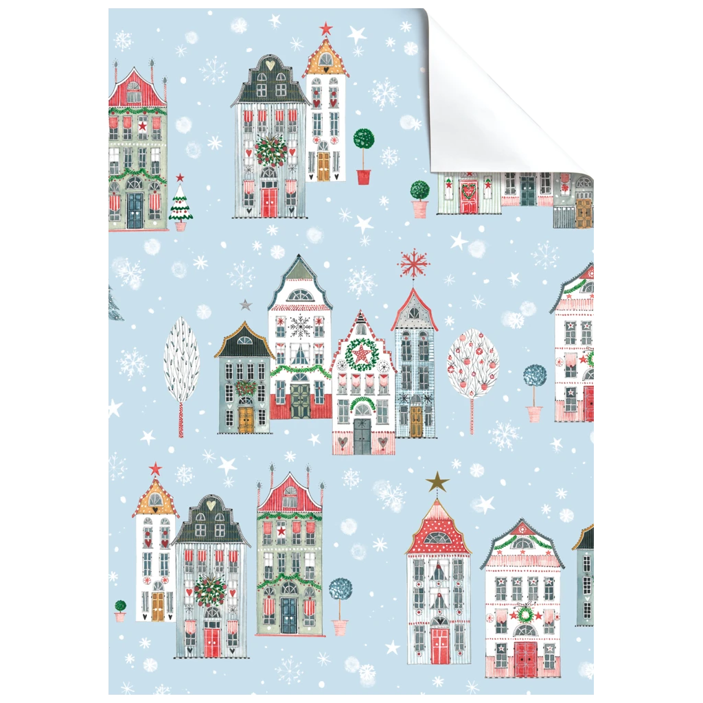 Geschenkpapier-Bogen „Anderson“ | 100×70 cm, 80 g/m², blau