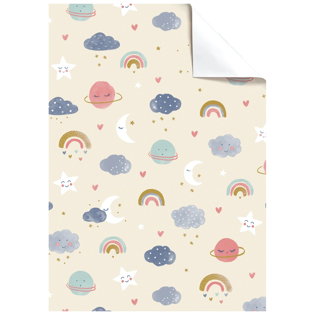 Geschenkpapier-Bogen „Hiroko“ | 100×70 cm, 80 g/m², beige