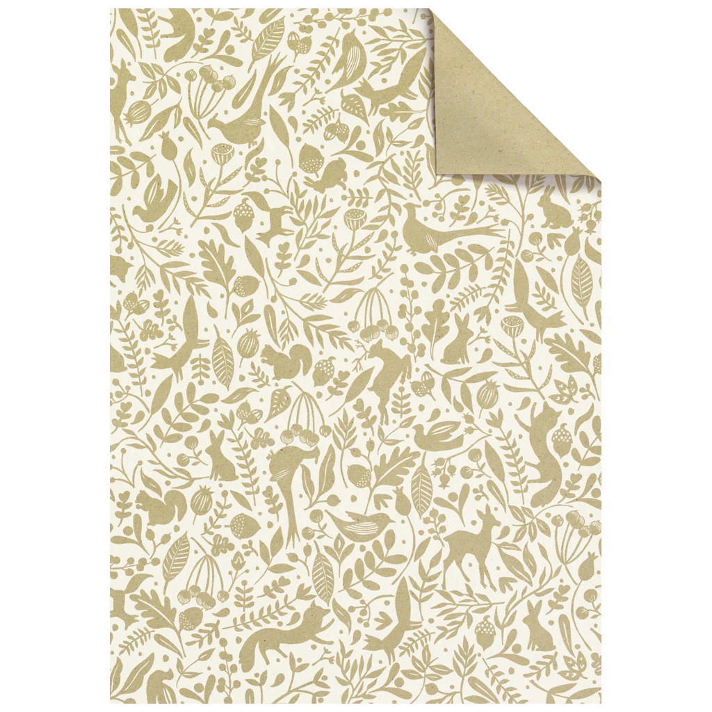 Geschenkpapier-Bogen „Ember“ | 100×70 cm, 80 g/m², weiß