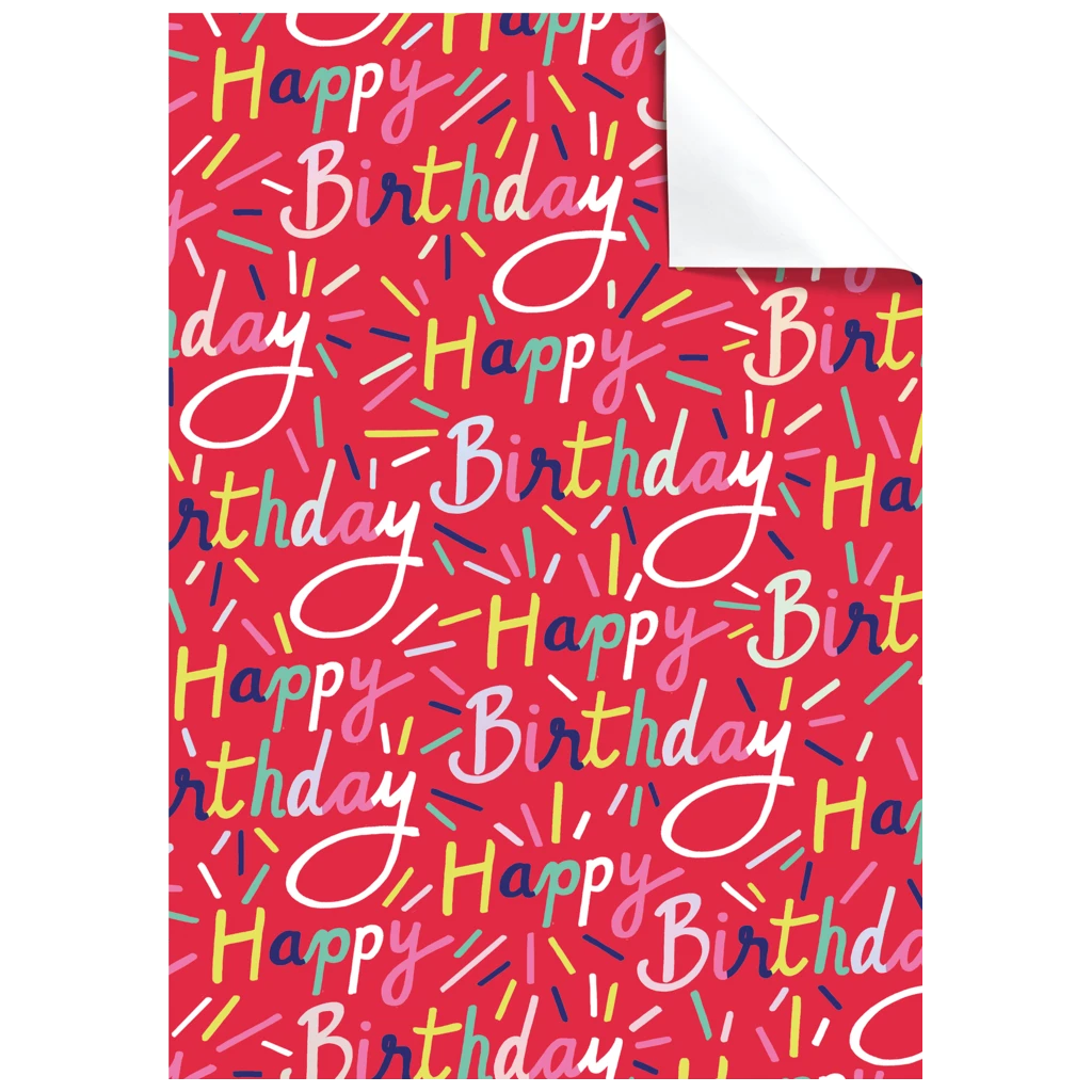 Geschenkpapier-Bogen „Immo“ | 100×70 cm, 76 g/m², rot