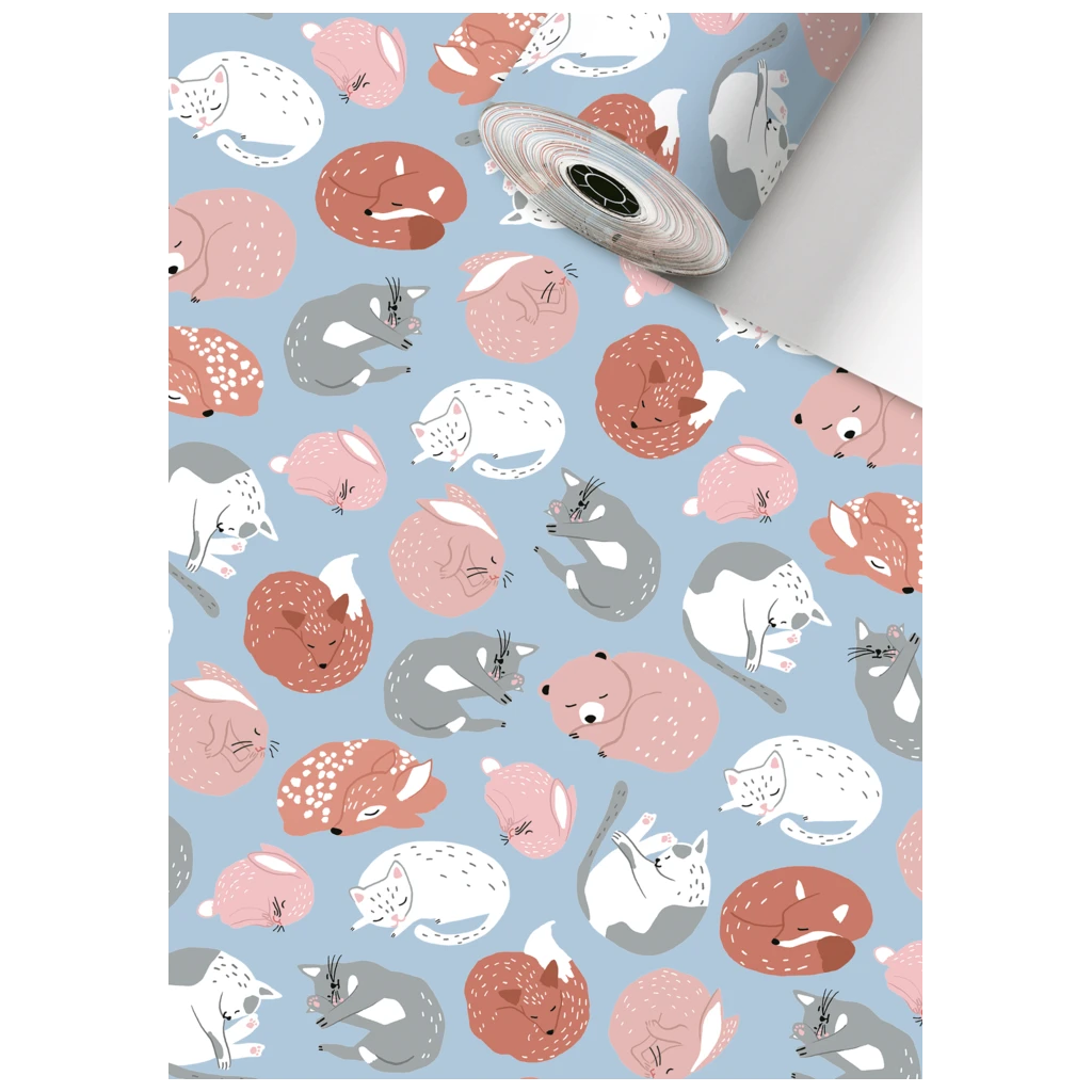 Geschenkpapier Sécaré-Rolle „Okko“ | 30 cm × 250 m, 80 g/m², hellblau