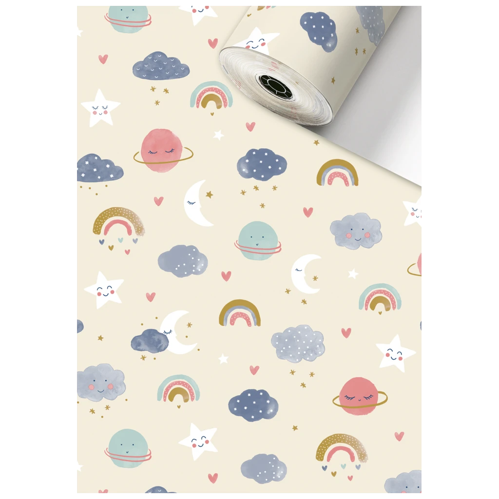 Geschenkpapier Sécaré-Rolle „Hiroko“ | 30 cm × 250 m, 80 g/m², hellbeige