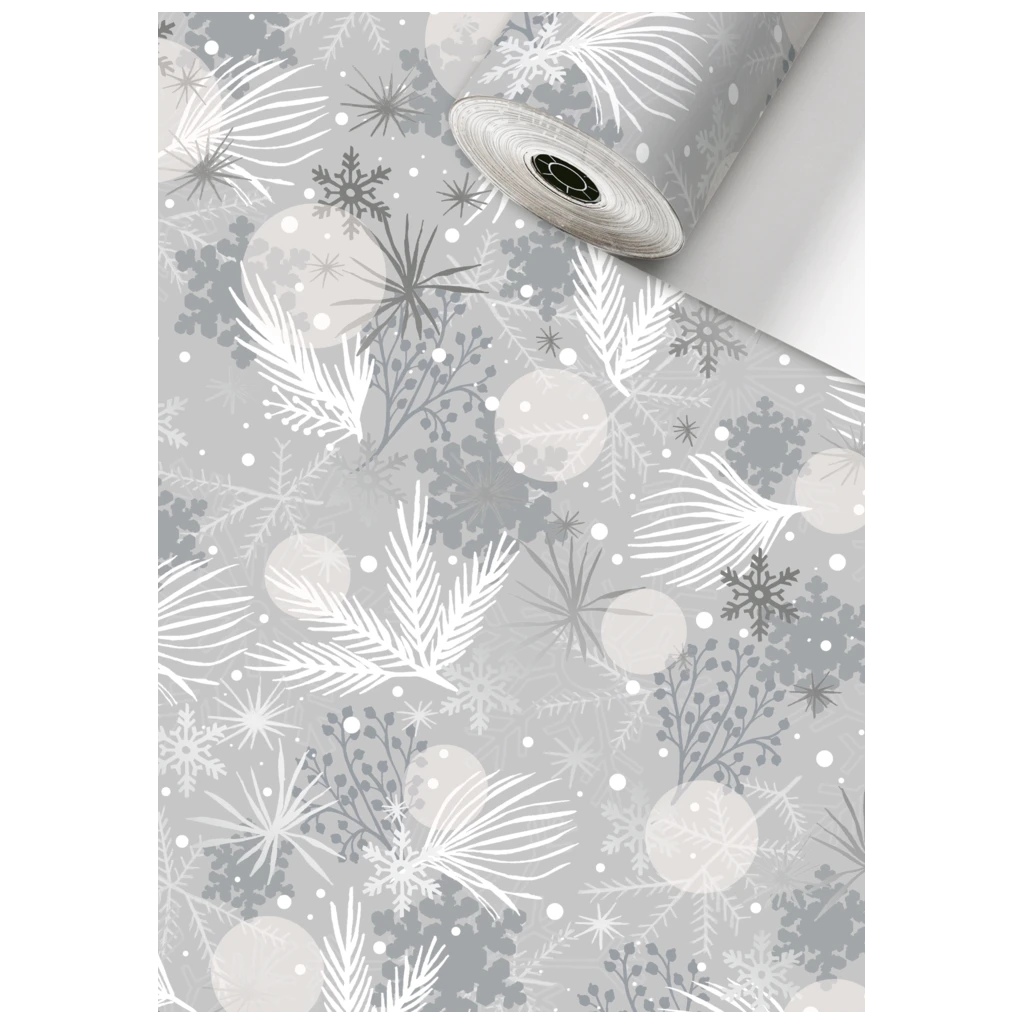Geschenkpapier Sécaré-Rolle „Aiden“ | 70 cm × 100 m, 76 g/m², silber