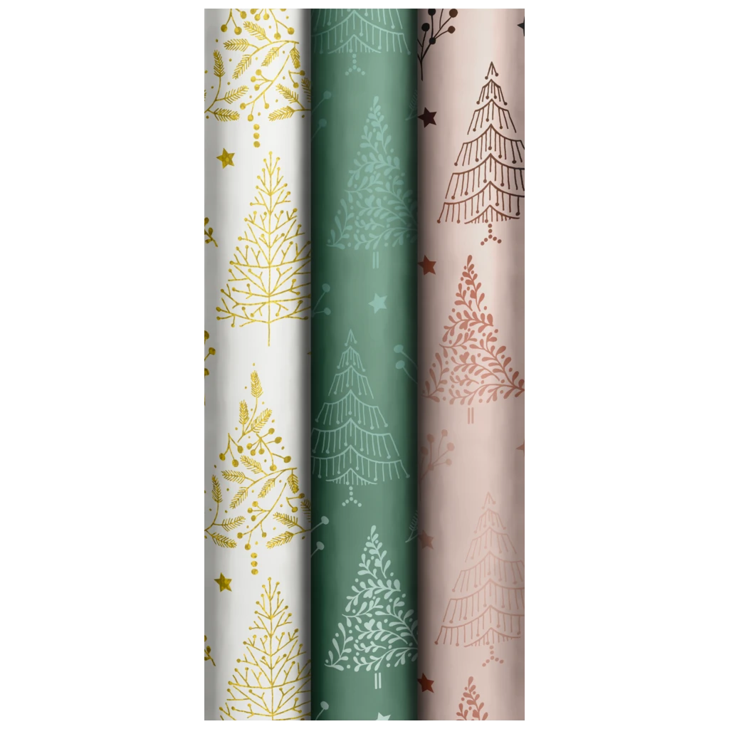 Geschenkpapier „Elegant Wood“ | 70 cm × 1,5 m, 75 g/m², sortiert