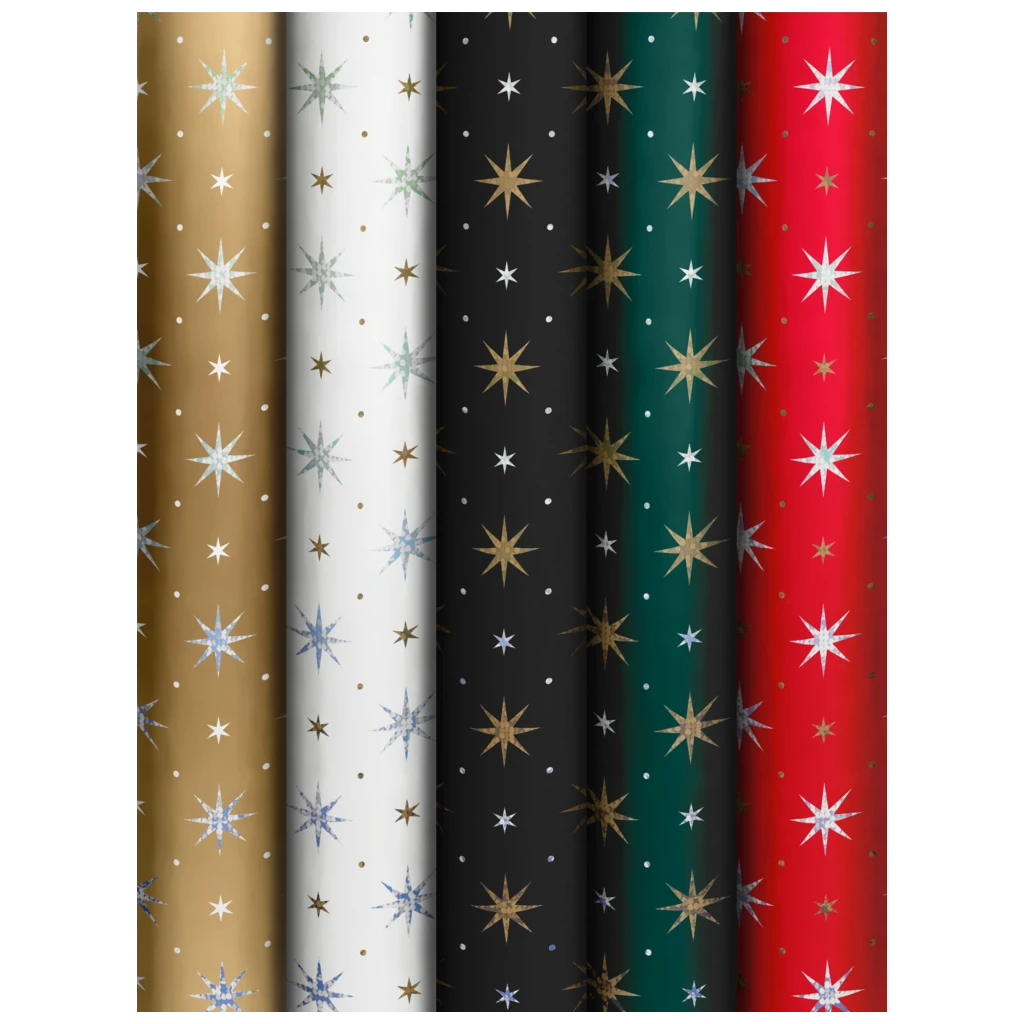 Geschenkpapier „Glittering Stars“ | sortiert