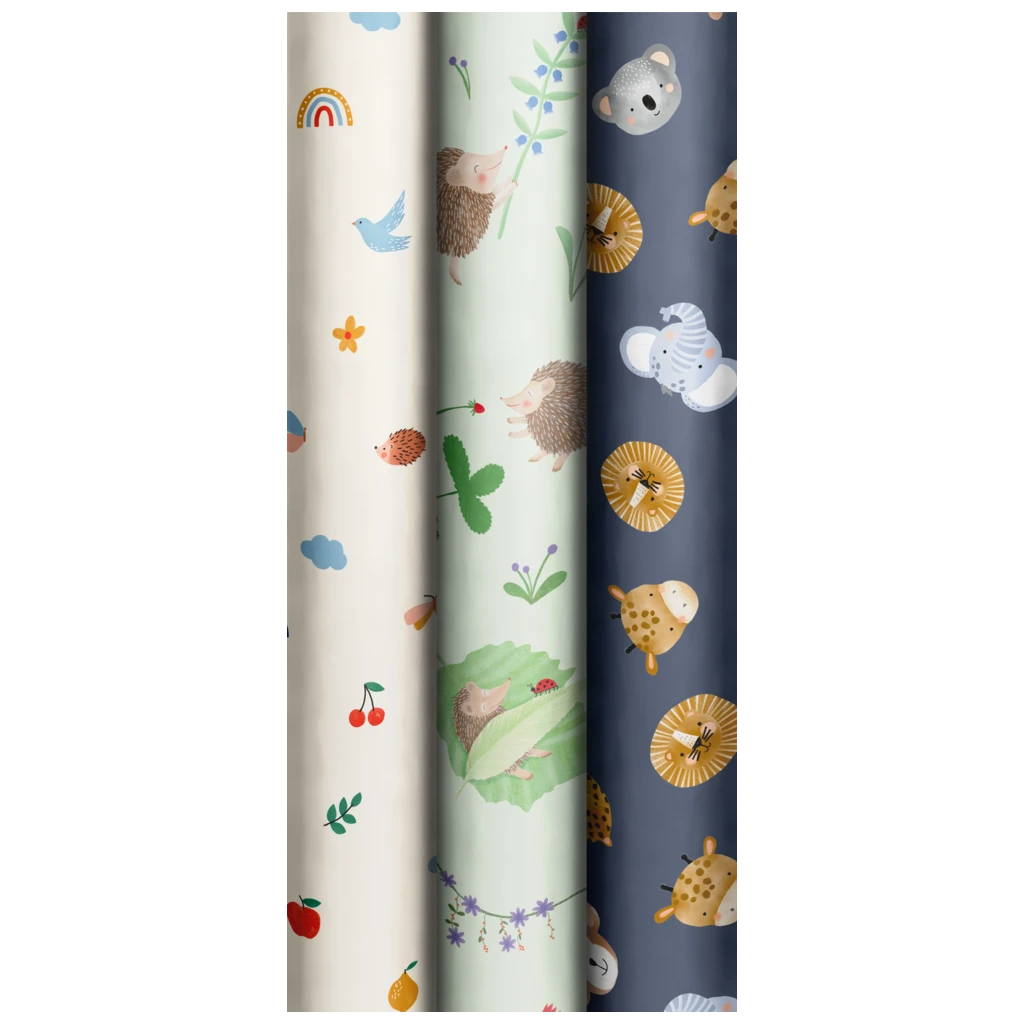 Geschenkpapier „Happy Baby“ | 70 cm × 2 m, 80 g/m², sortiert