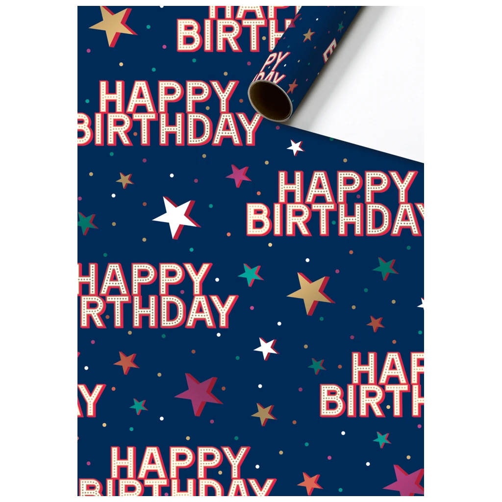 Geschenkpapier „Starlett“ | 70 cm × 1,5 m, 76 g/m², dunkelblau