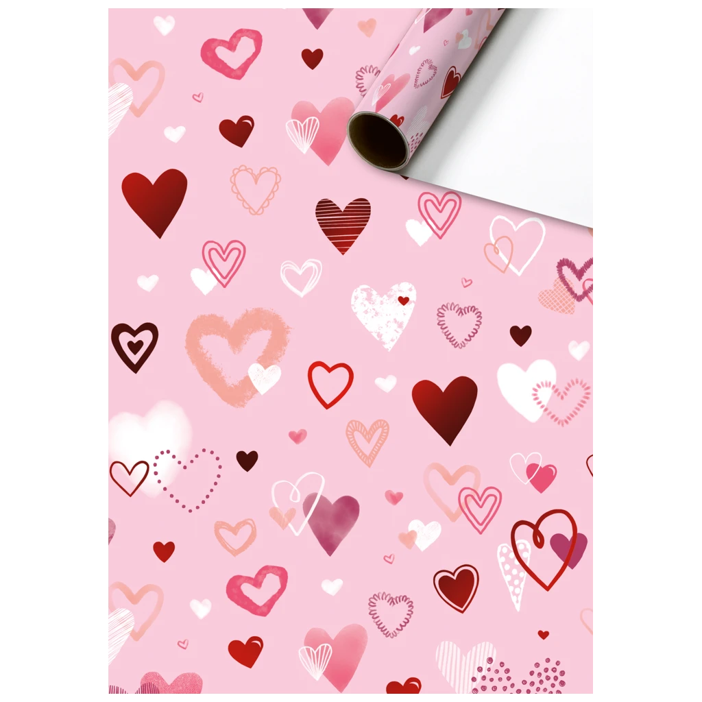 Geschenkpapier „Amaia“ | 70 cm × 1,5 m, 76 g/m², pink/rosa