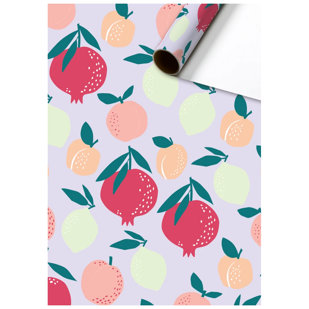 Geschenkpapier „Frutti“ | 70 cm × 2 m, 70 g/m², lila/mehrfarbig, pastell