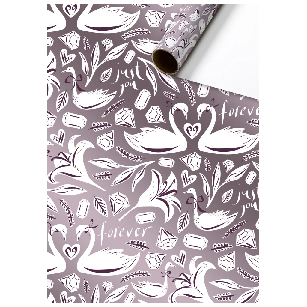 Geschenkpapier „Nikki“ | 70 cm × 1,5 m, 76 g/m², malve