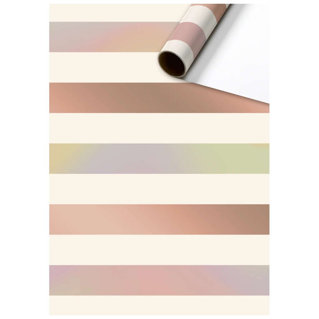 Gift Wrapping Paper | 70 cm × 1,5 m, 75 gsm, beige/rose gold glossy