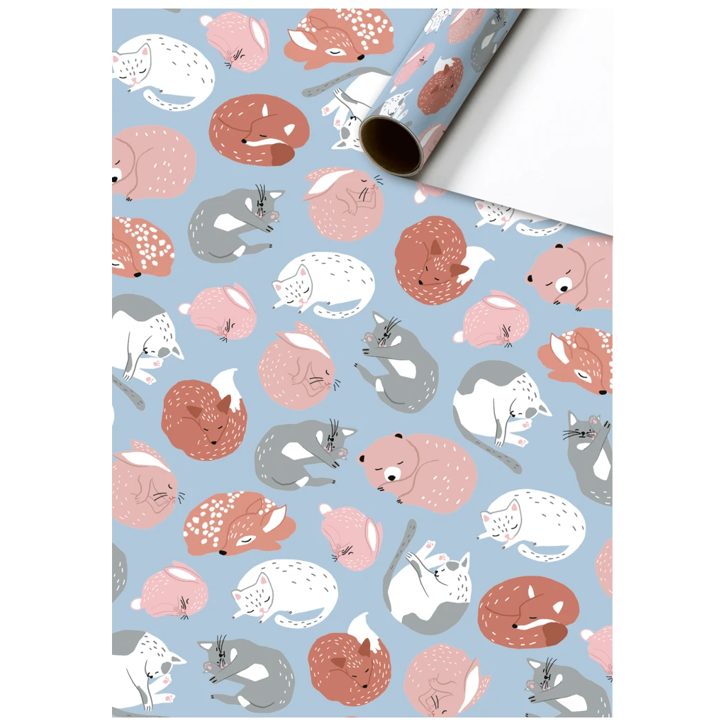 Geschenkpapier „Okko“ | 70 cm × 2 m, 80 g/m², hellblau