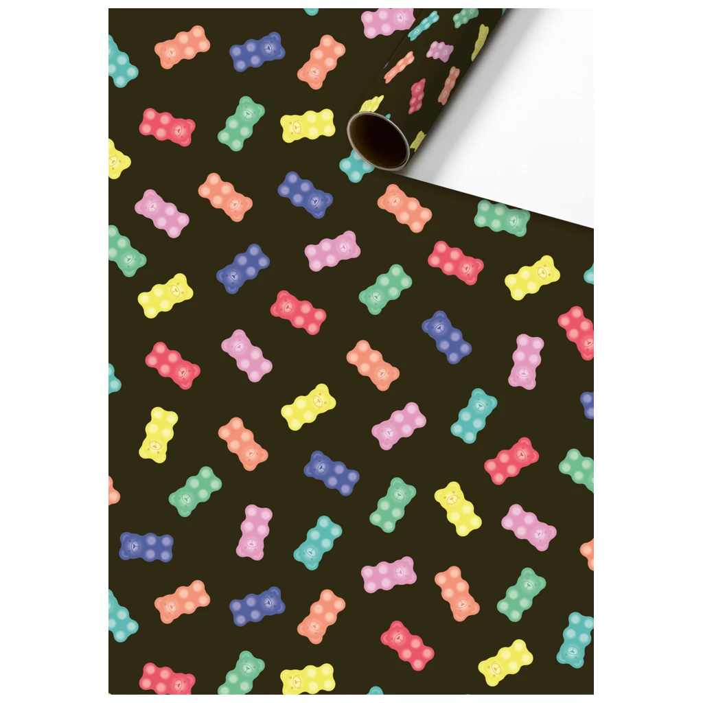Geschenkpapier „Baia“ | 70 cm × 2 m, 80 g/m², schwarz