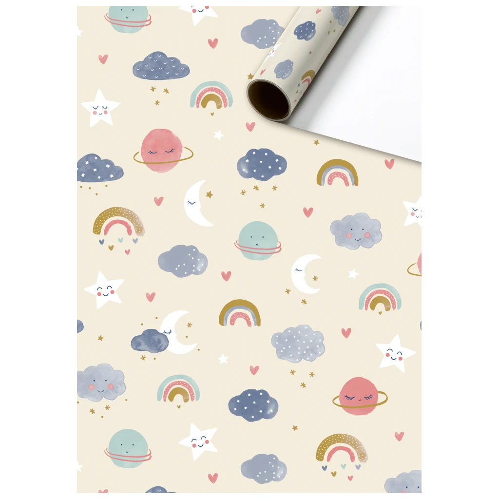 Geschenkpapier „Hiroko“ | 70 cm × 2 m, 80 g/m², beige