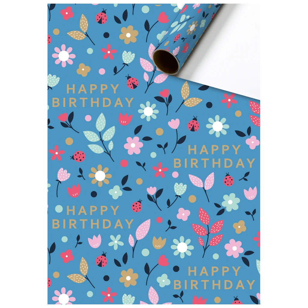 Geschenkpapier „Benice“ | 70 cm × 2 m, 80 g/m², blau