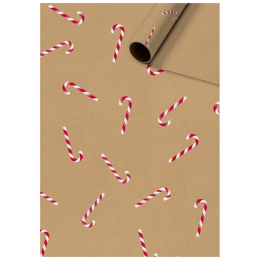 Geschenkpapier „Candy Cane“ | 70 cm × 2 m, 80 g/m², braun