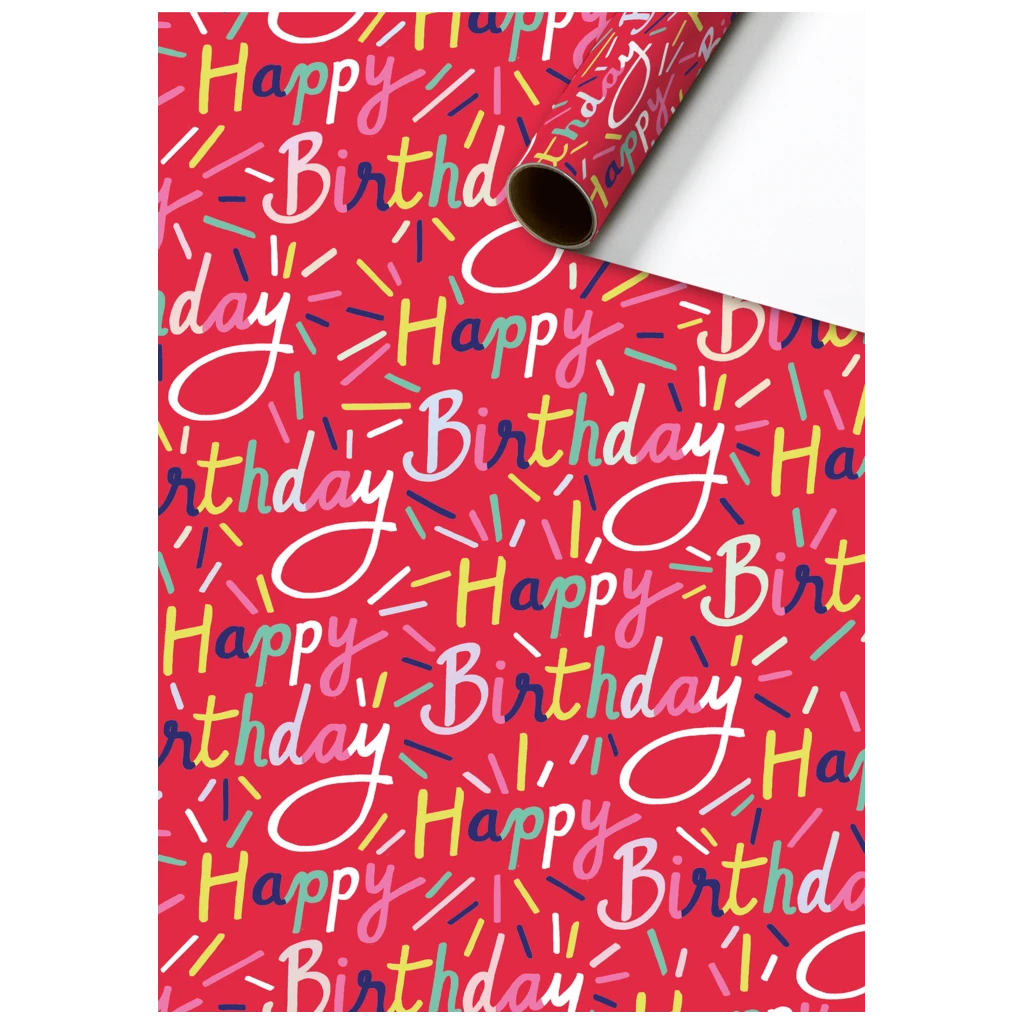 Geschenkpapier „Immo“ | 70 cm × 1,5 m, 76 g/m², rot