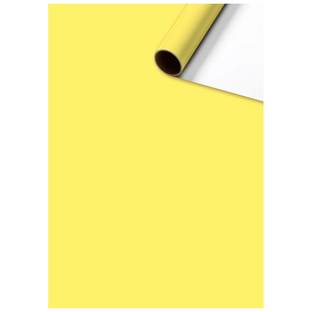 Geschenkpapier „Uni Plain“ One Colour | 70 cm × 2 m, 80 g/m², gelb