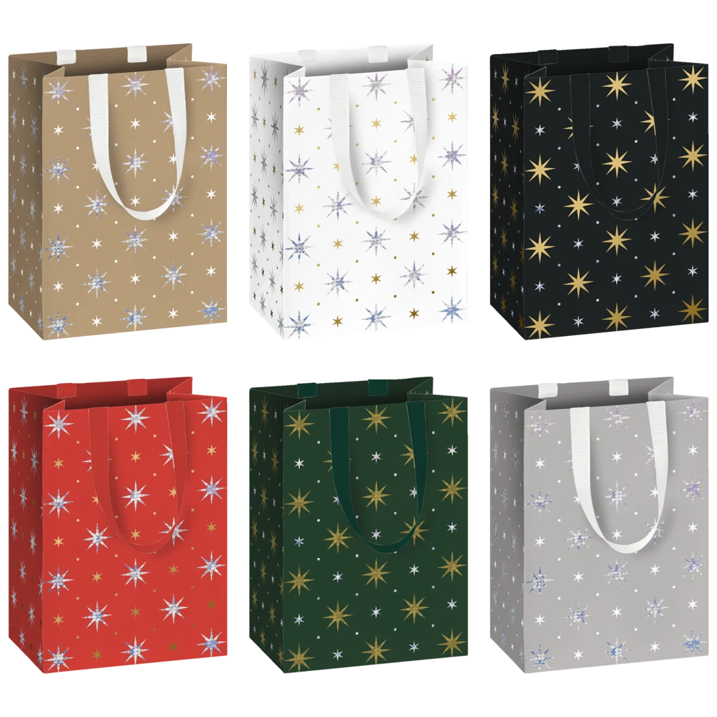 Geschenktasche „Zidonia“ | 10×14×8 cm, 200 g/m², mehrfarbig