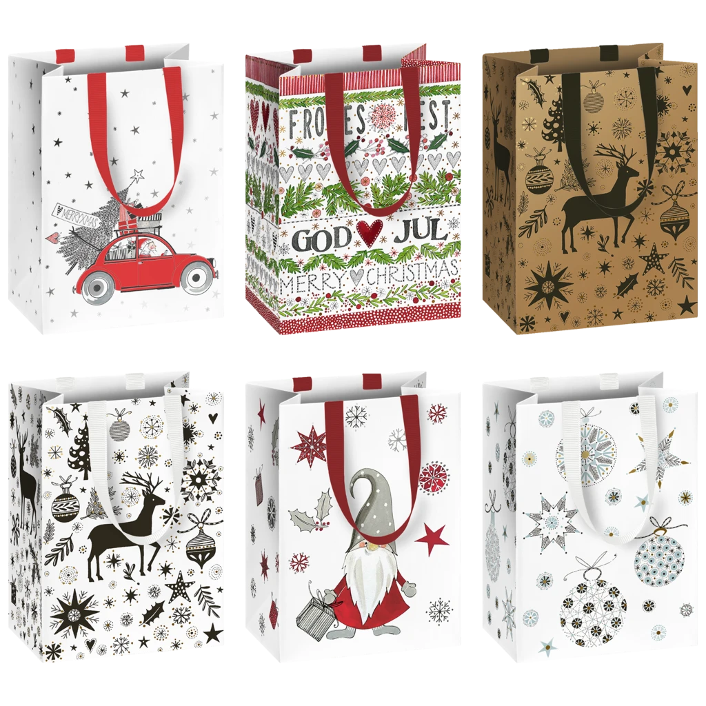 Geschenktasche | 10×14×8 cm, 250 g/m², weiß