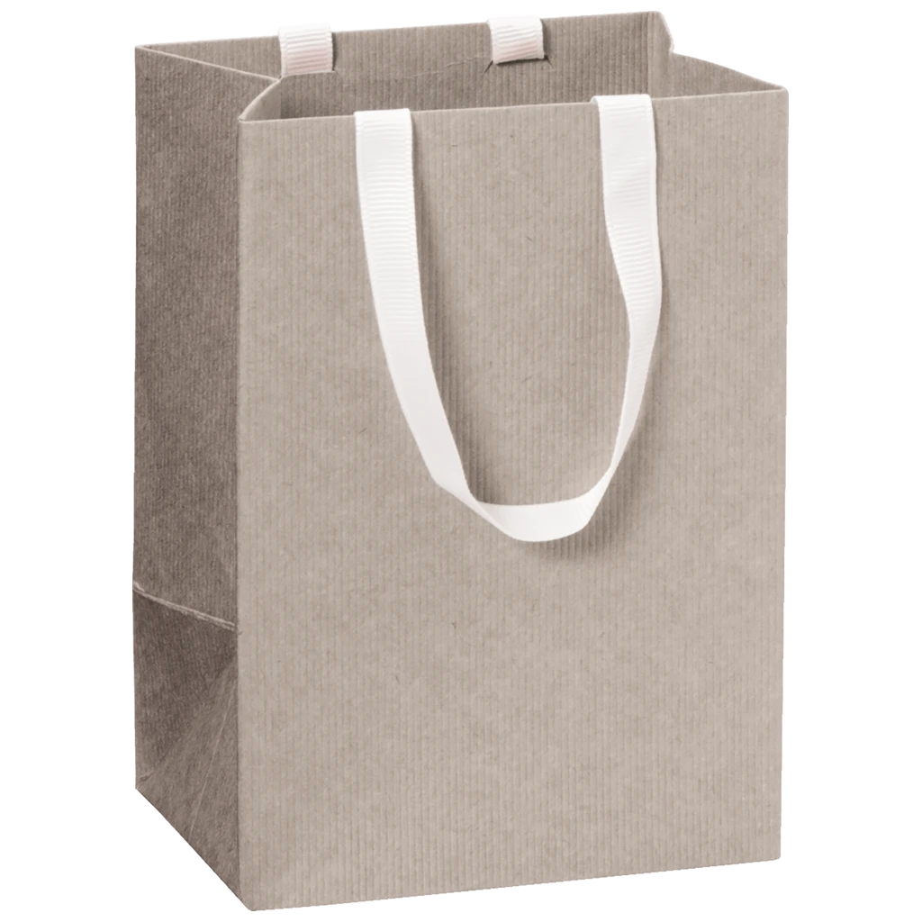 Geschenktasche One Colour | 10×14×8 cm, 250 g/m², hellgrau