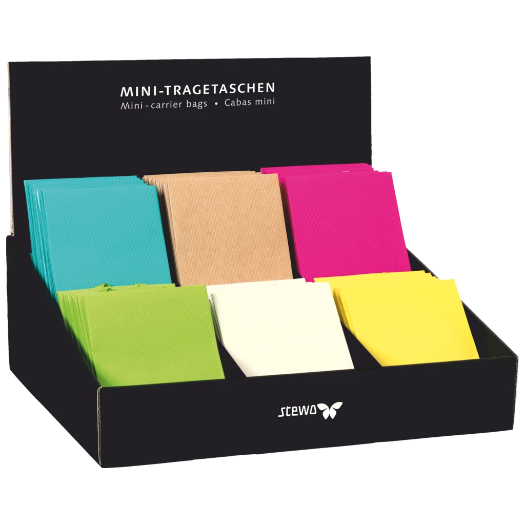 Geschenktasche One Colour | 10×14×8 cm, 250 g/m², mehrfarbig