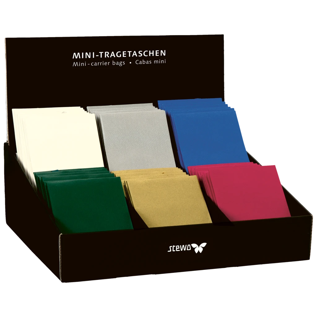 Geschenktasche One Colour | 10×14×8 cm, 250 g/m², mehrfarbig