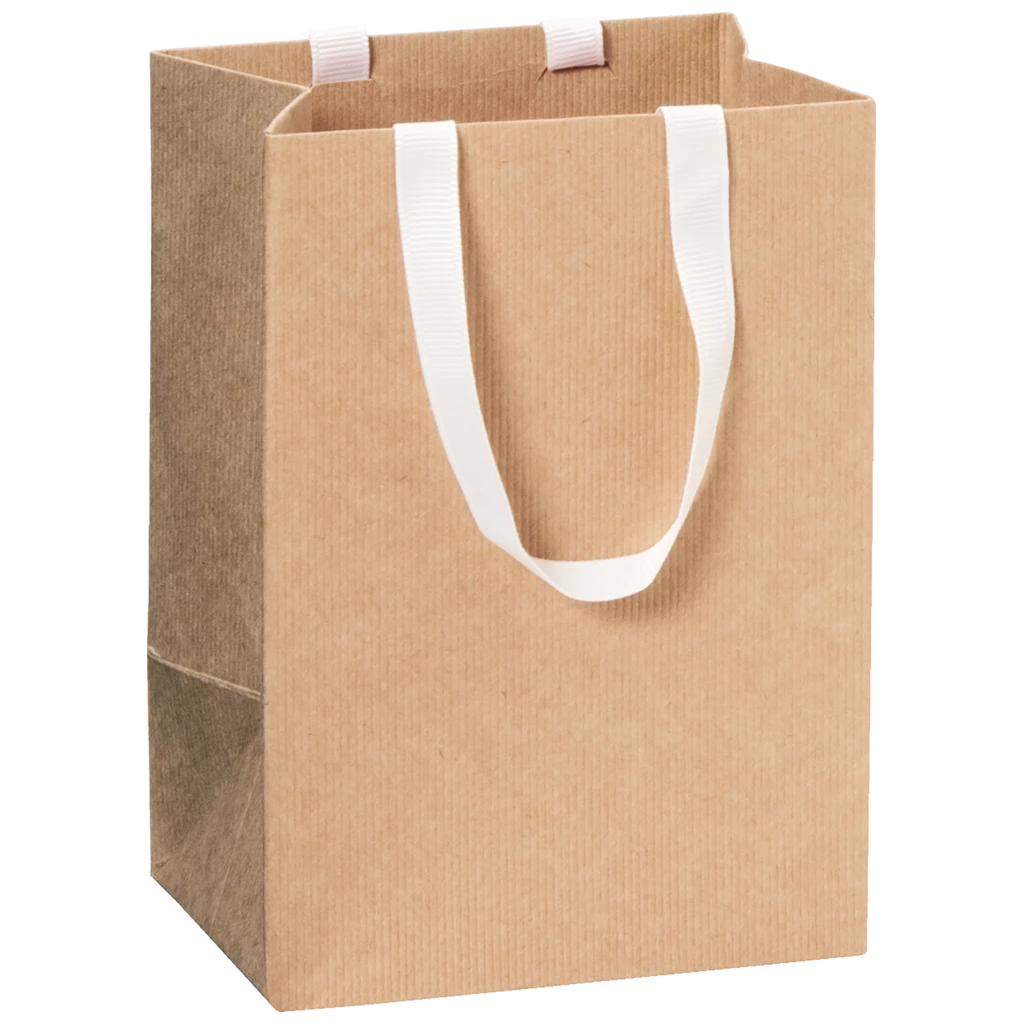 Geschenktasche One Colour | 10×14×8 cm, 250 g/m², hellbraun
