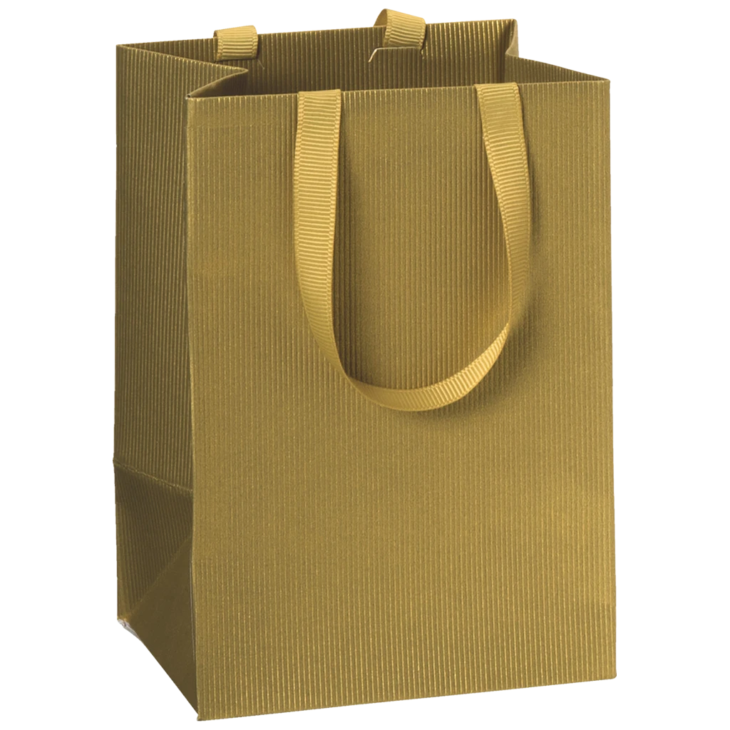 Geschenktasche One Colour | 10×14×8 cm, 250 g/m², gold