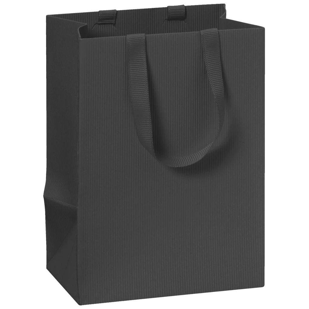 Geschenktasche One Colour | 10×14×8 cm, 250 g/m², schwarz
