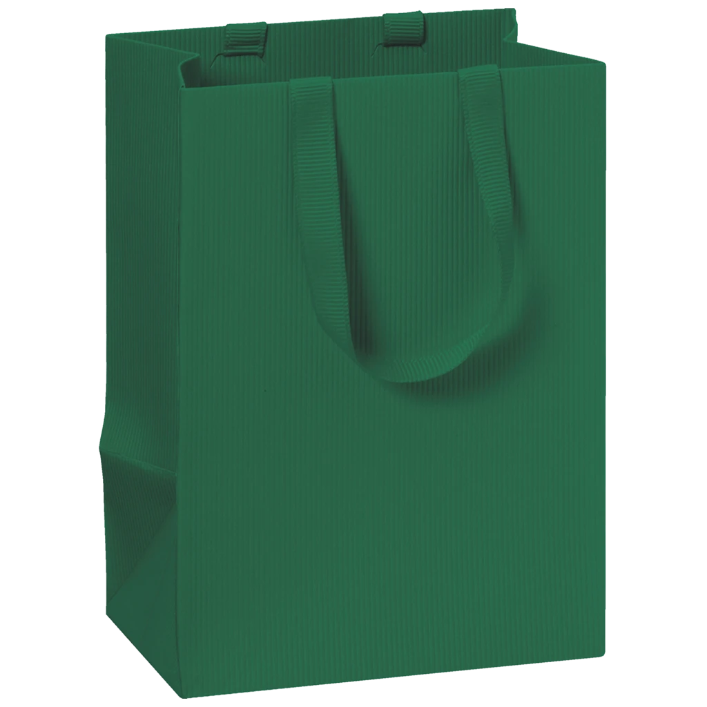 Geschenktasche One Colour | 10×14×8 cm, 250 g/m², dunkelgrün