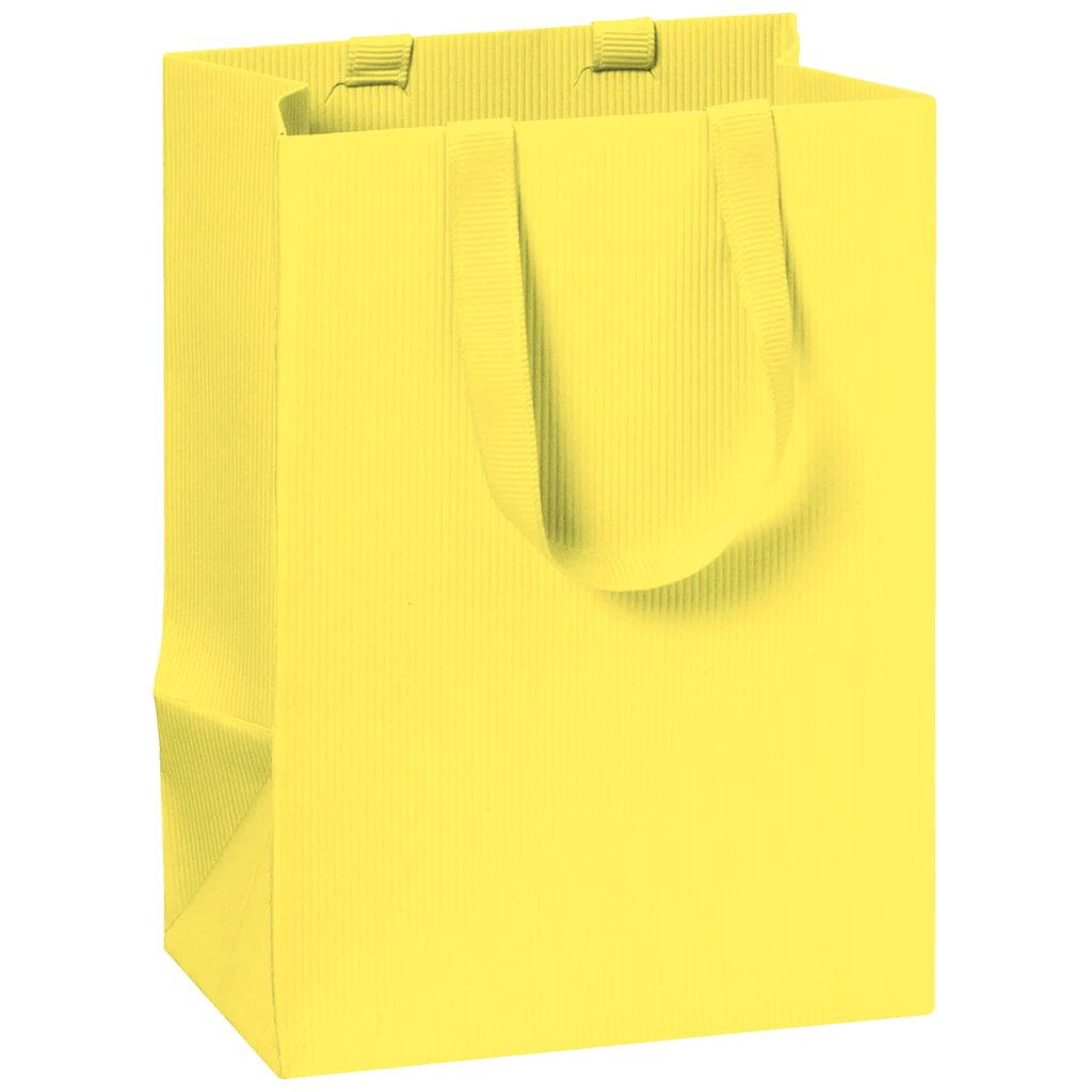 Geschenktasche One Colour | 10×14×8 cm, 250 g/m², gelb