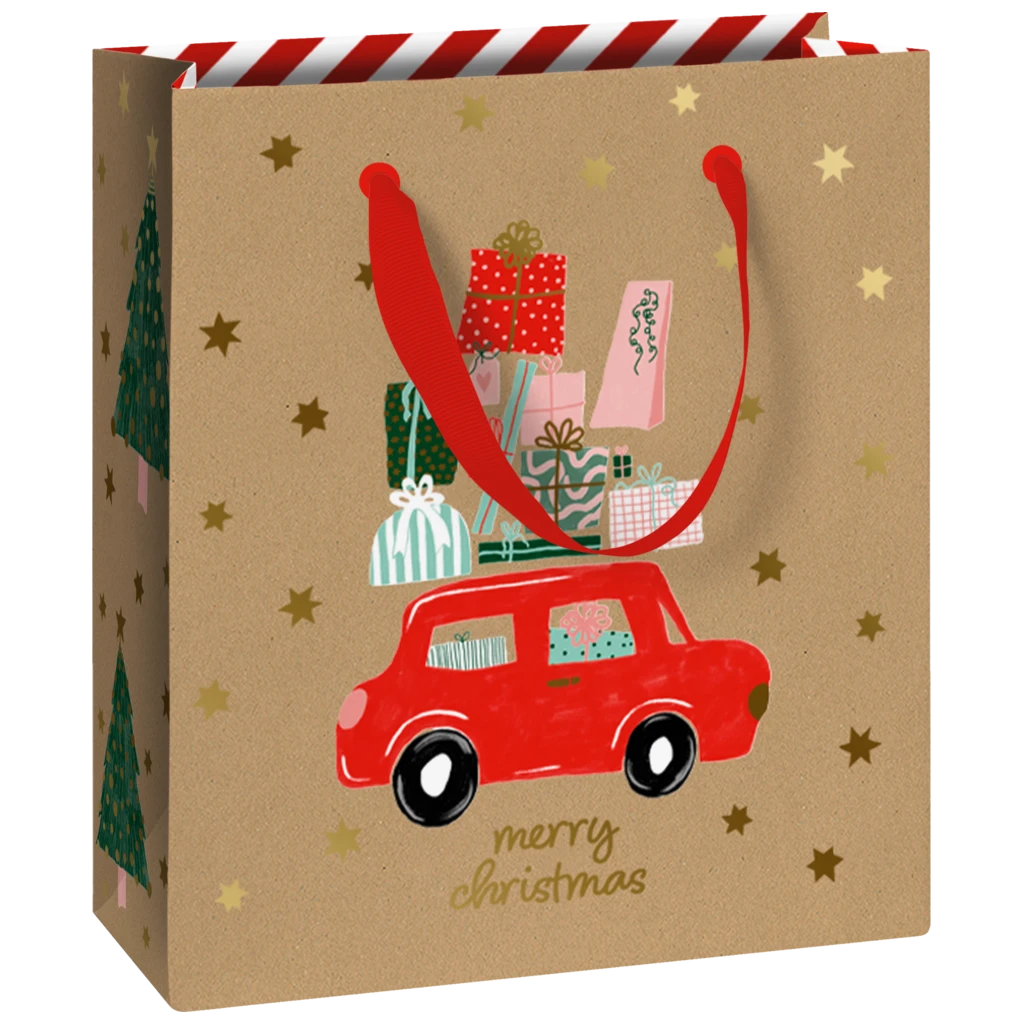 Geschenktasche „Anette“ | 18×21×8 cm, 250 g/m², hellbraun