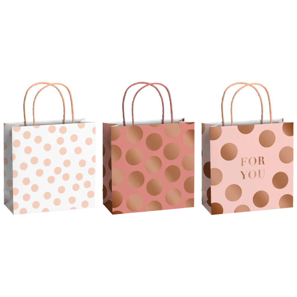Gift Bag Set “Vanda” | 20×20×8 cm, 200 gsm, terracotta/light rose, 3 piece(s)