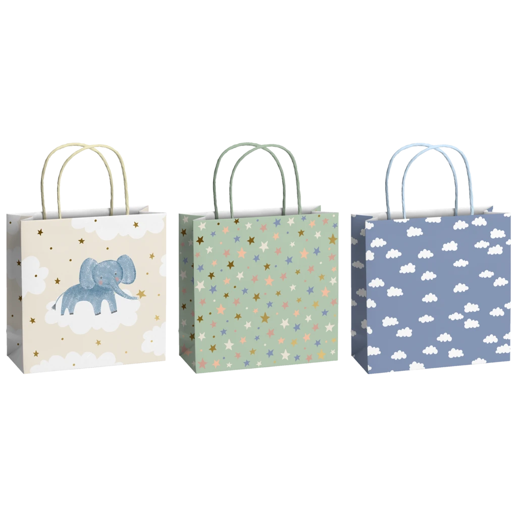 Geschenktaschen-Set „Mimmo“ | 20×20×8 cm, 200 g/m²