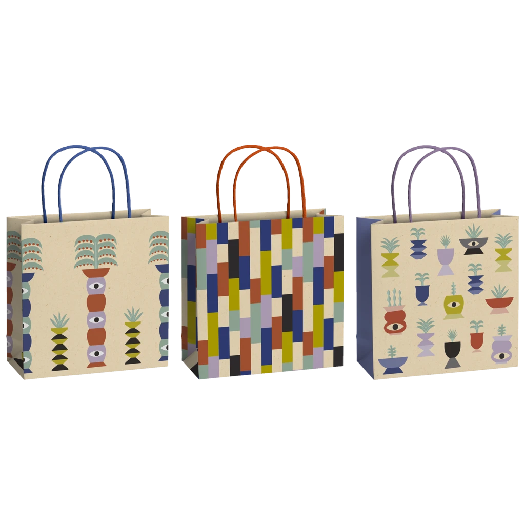 Gift Bag Set “Shani” | 20×20×8 cm, 200 gsm, beige