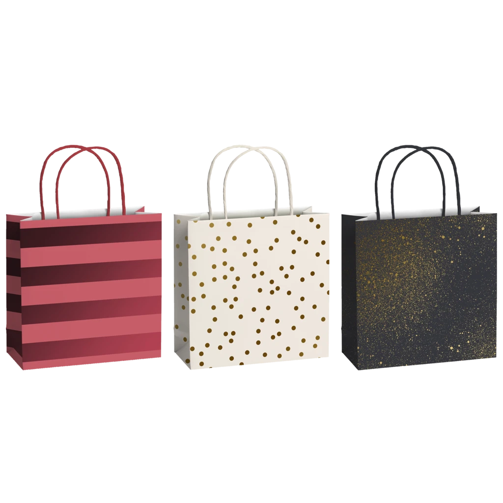 Geschenktaschen-Set „Coco“ | 20×20×8 cm, 200 g/m², mehrfarbig