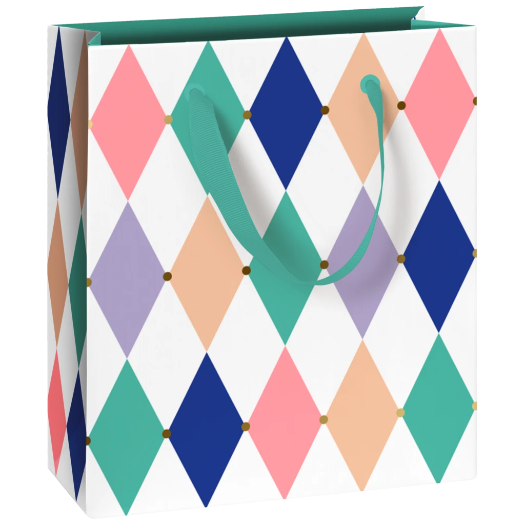 Geschenktasche „Giada“ | 18×21×8 cm, 250 g/m², mehrfarbig