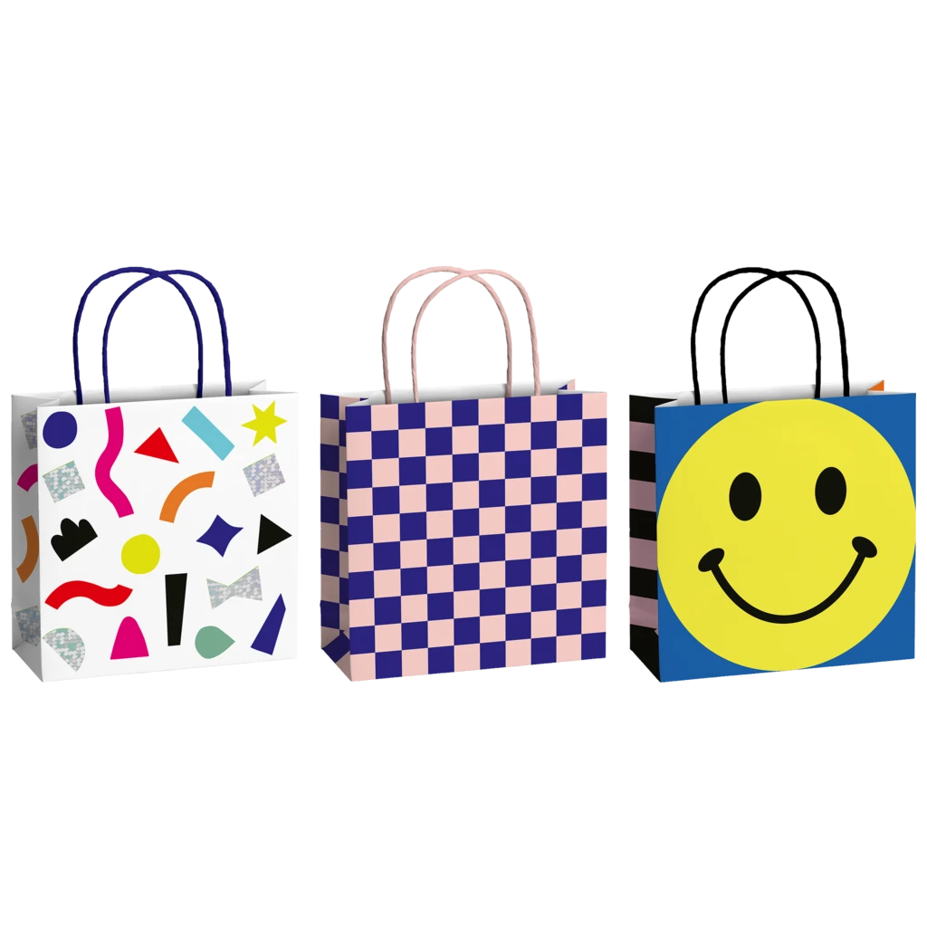 Gift Bag Set “Tyra” | 20×20×8 cm, 200 gsm, multi-coloured