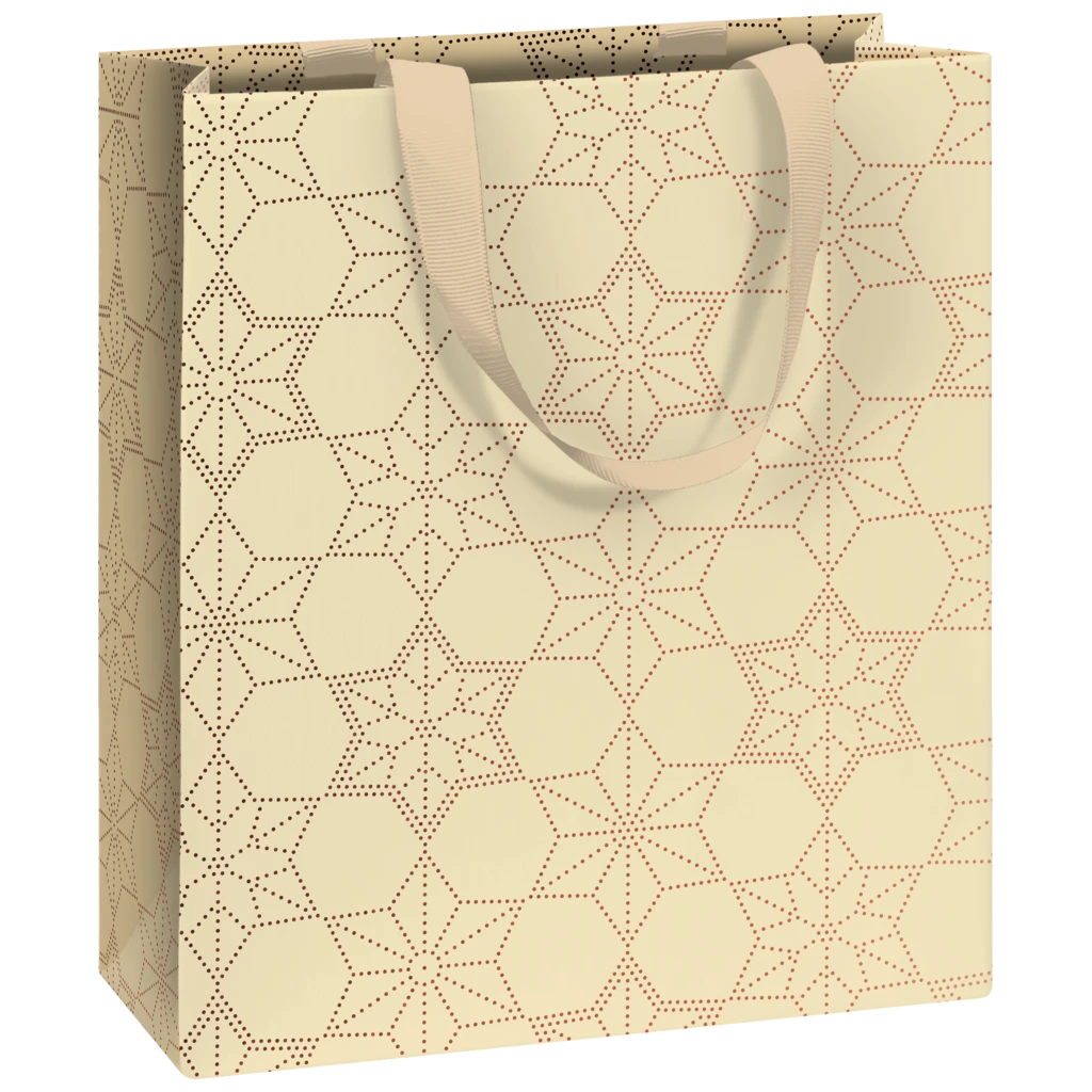 Geschenktasche „Genoveva“ | 18×21×8 cm, 250 g/m², champagner