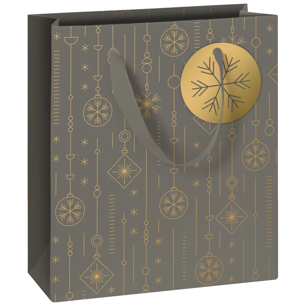 Geschenktasche „Apollo“ | 18×21×8 cm, 250 g/m², dunkelgrau
