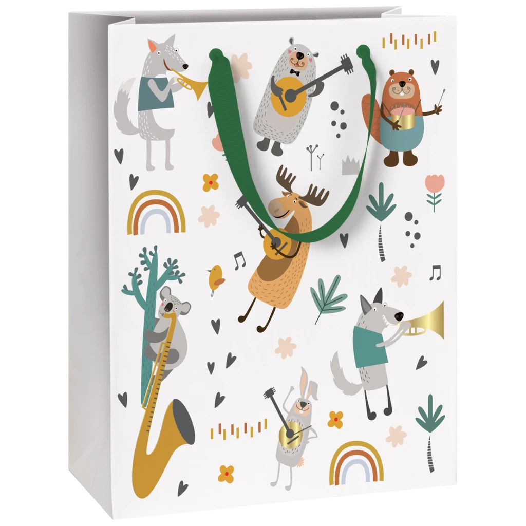 Gift Bag “Musicstars” | 23×30×13 cm, 180 gsm, white