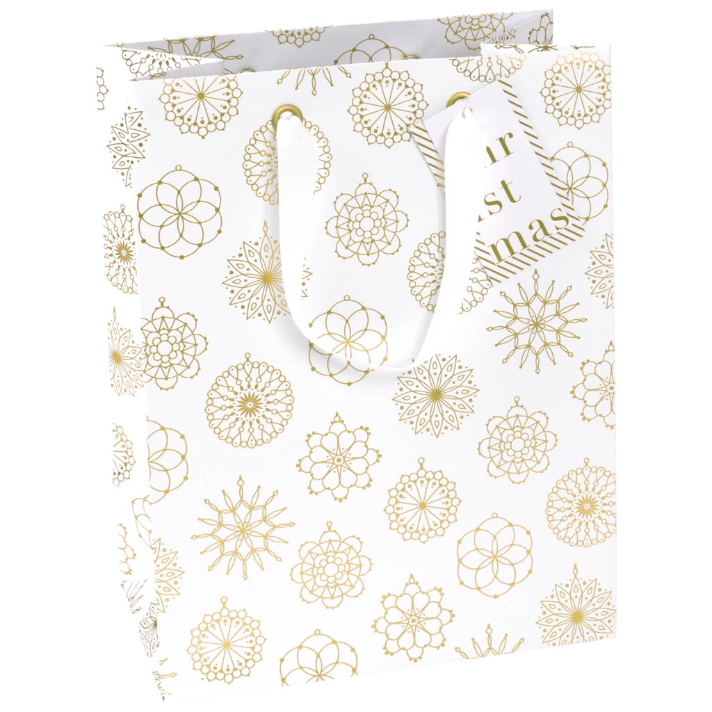 Geschenktasche „Jamila weiss“ | 23×30×13 cm, 230 g/m², weiß